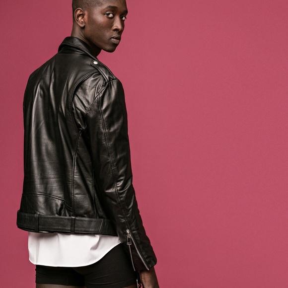 LEATHER JACKET - Black - Picture 2 of 4